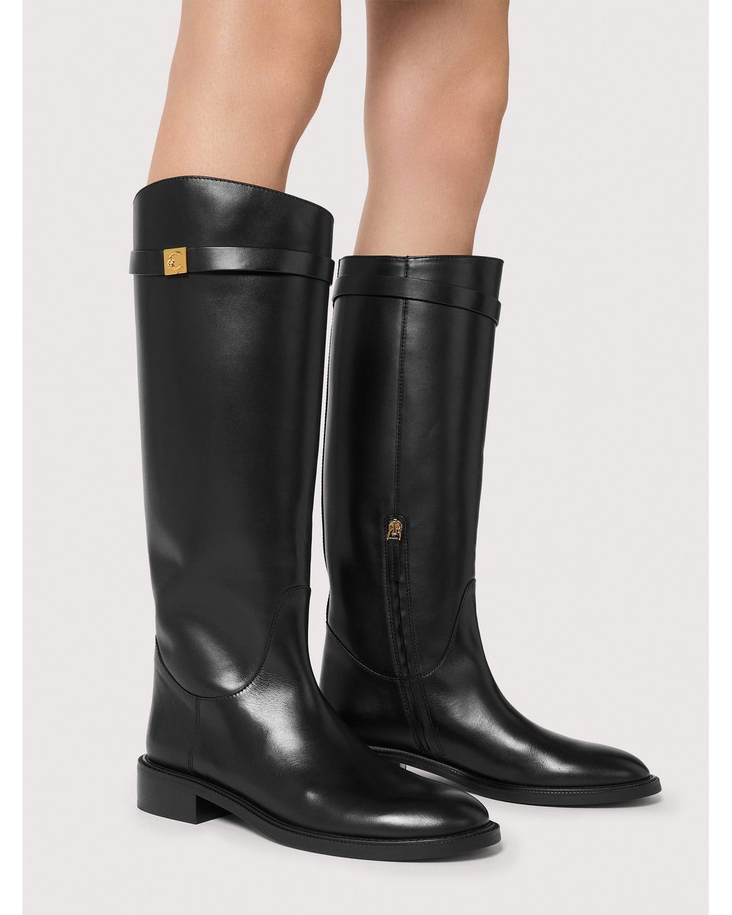 Coccinelle Black Cowhide-Effect Smooth Leather Boots Pansy