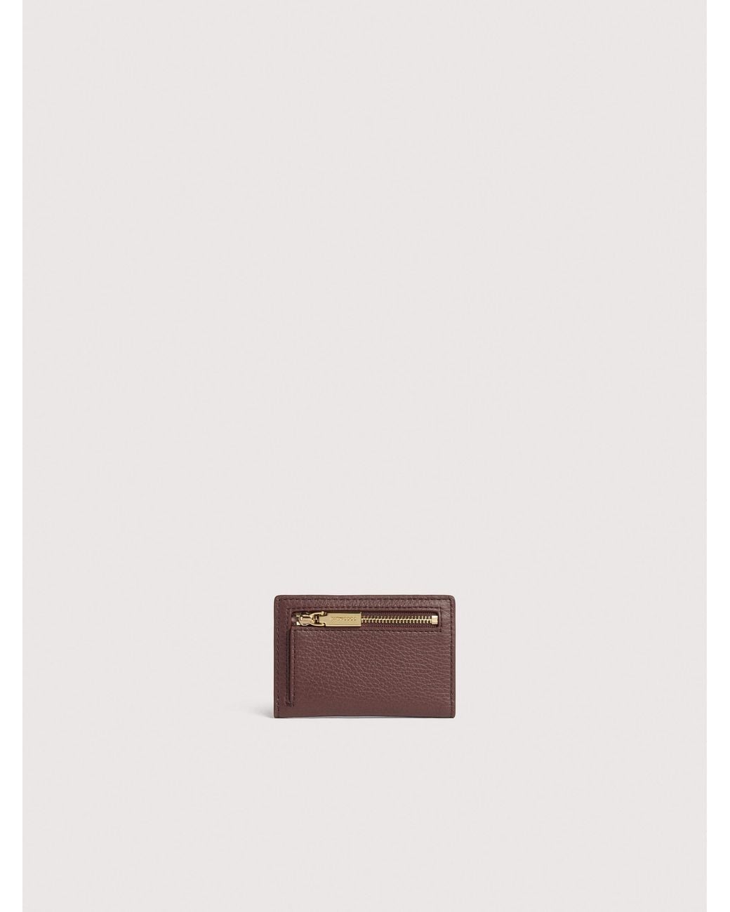 Coccinelle Multicolor Grained Leather Card Holder Metallic Small