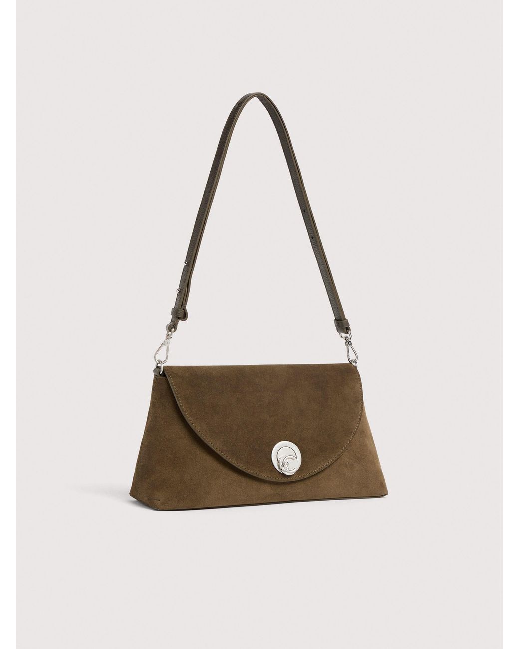 Coccinelle Natural Suede Shoulder Bag Nikla Medium