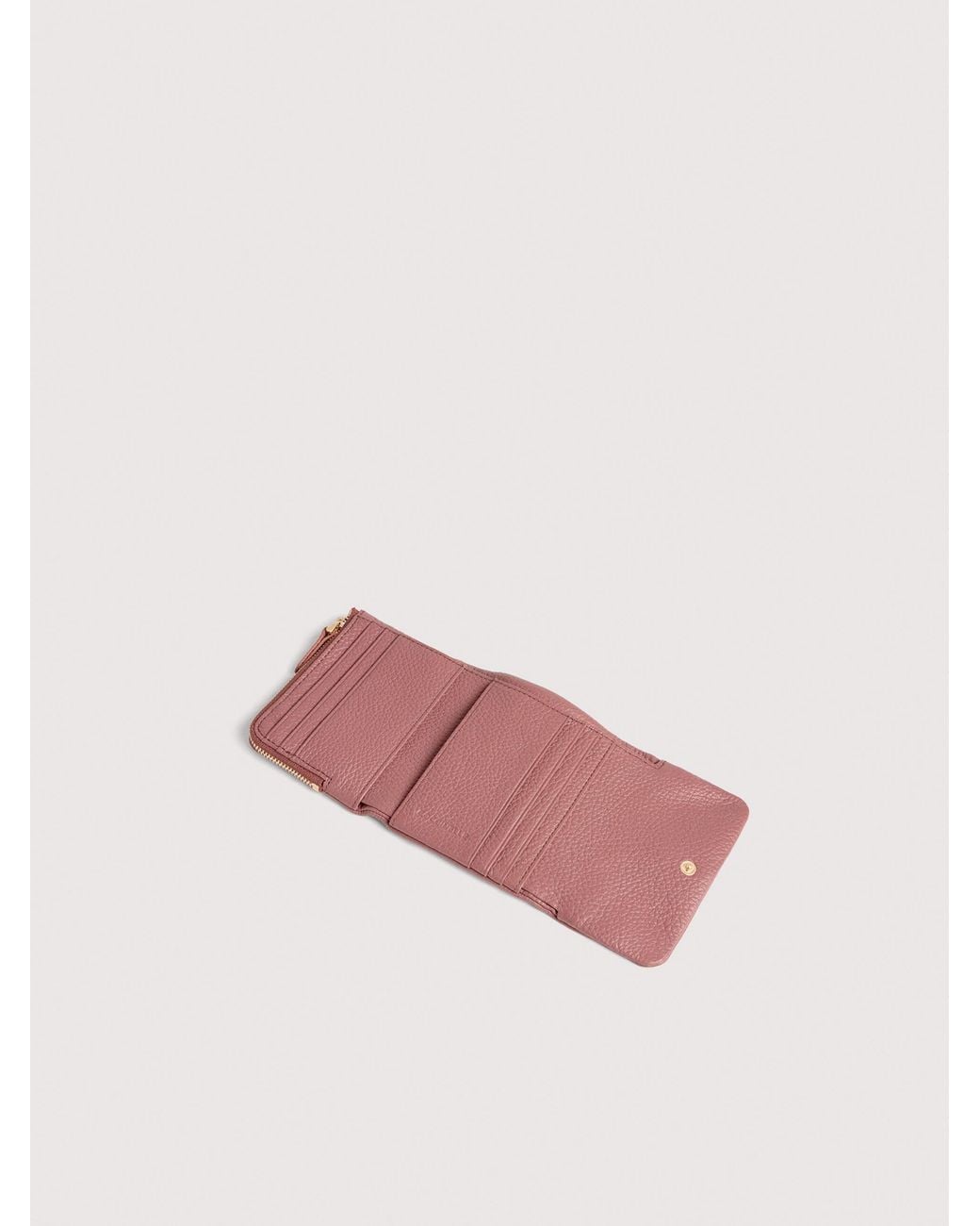 Coccinelle Pink Grained Leather Wallet C-Me Softy Small