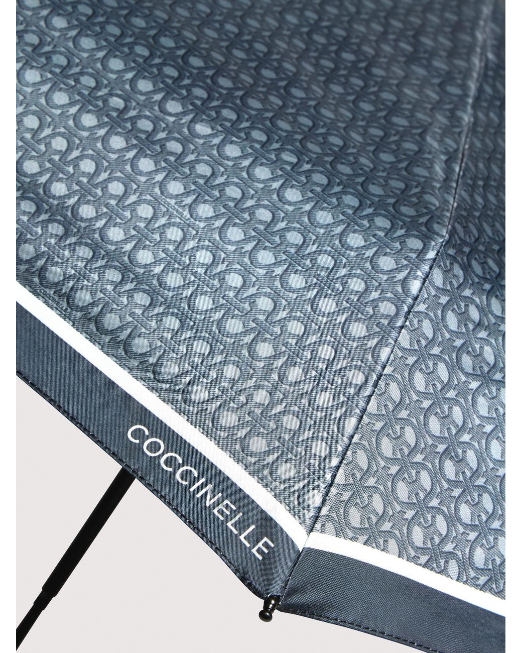 Coccinelle White Nylon Monogram Fabric Umbrella Smart To Go