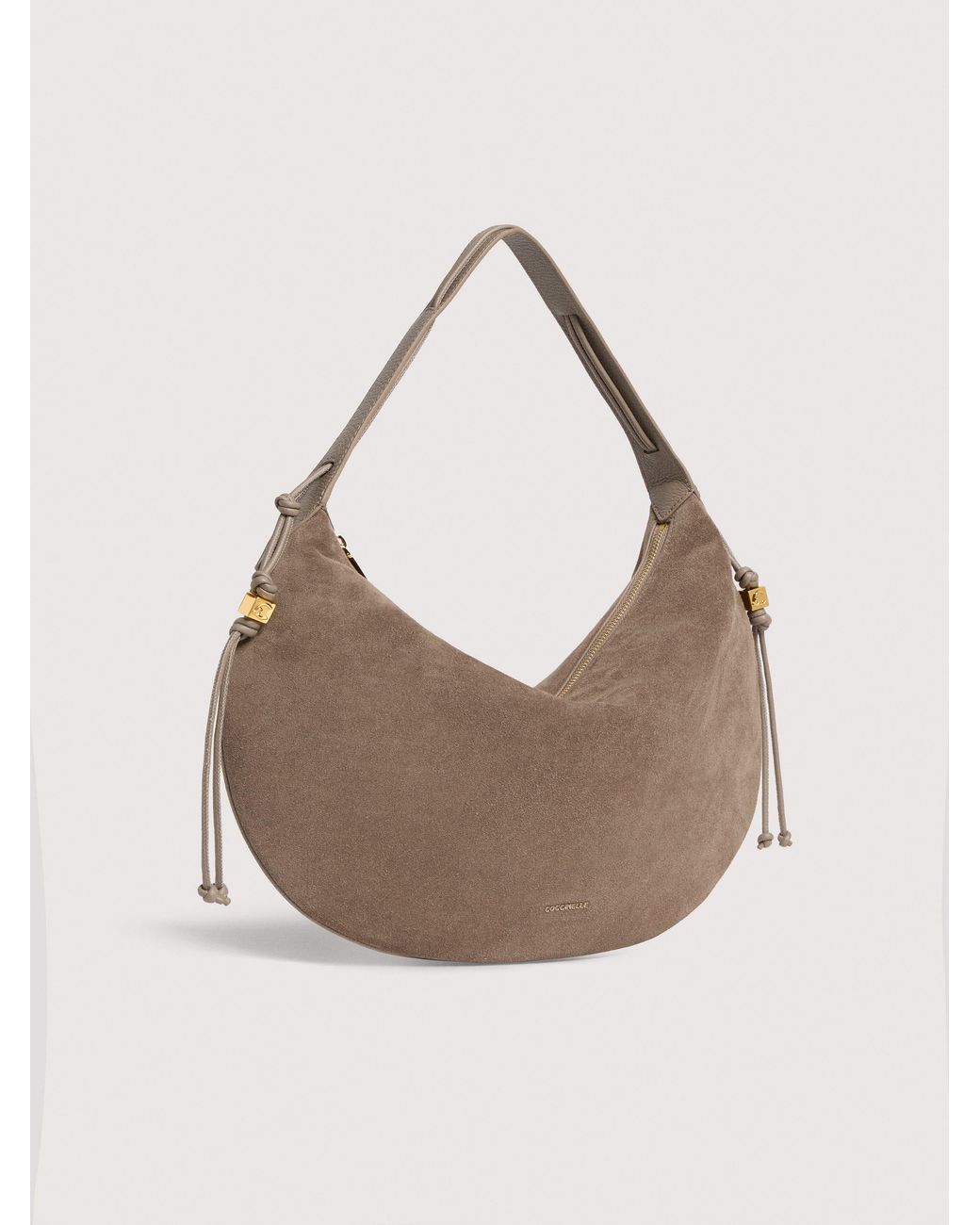 Coccinelle Gray Suede Shoulder Bag Thess Large