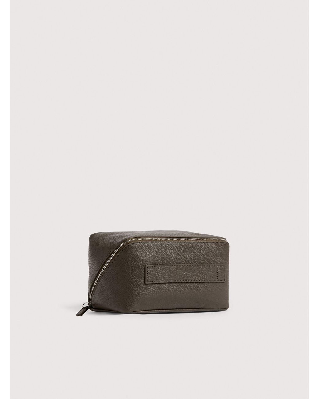 Coccinelle Natural Grained Leather Make-Up Bag Smart To Go Medium