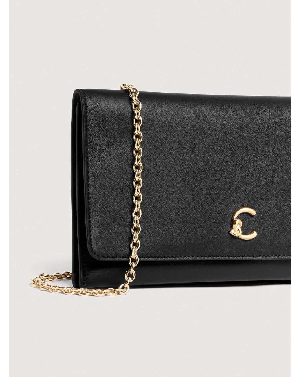 Coccinelle Black Smooth Leather Minibag C-Me Light