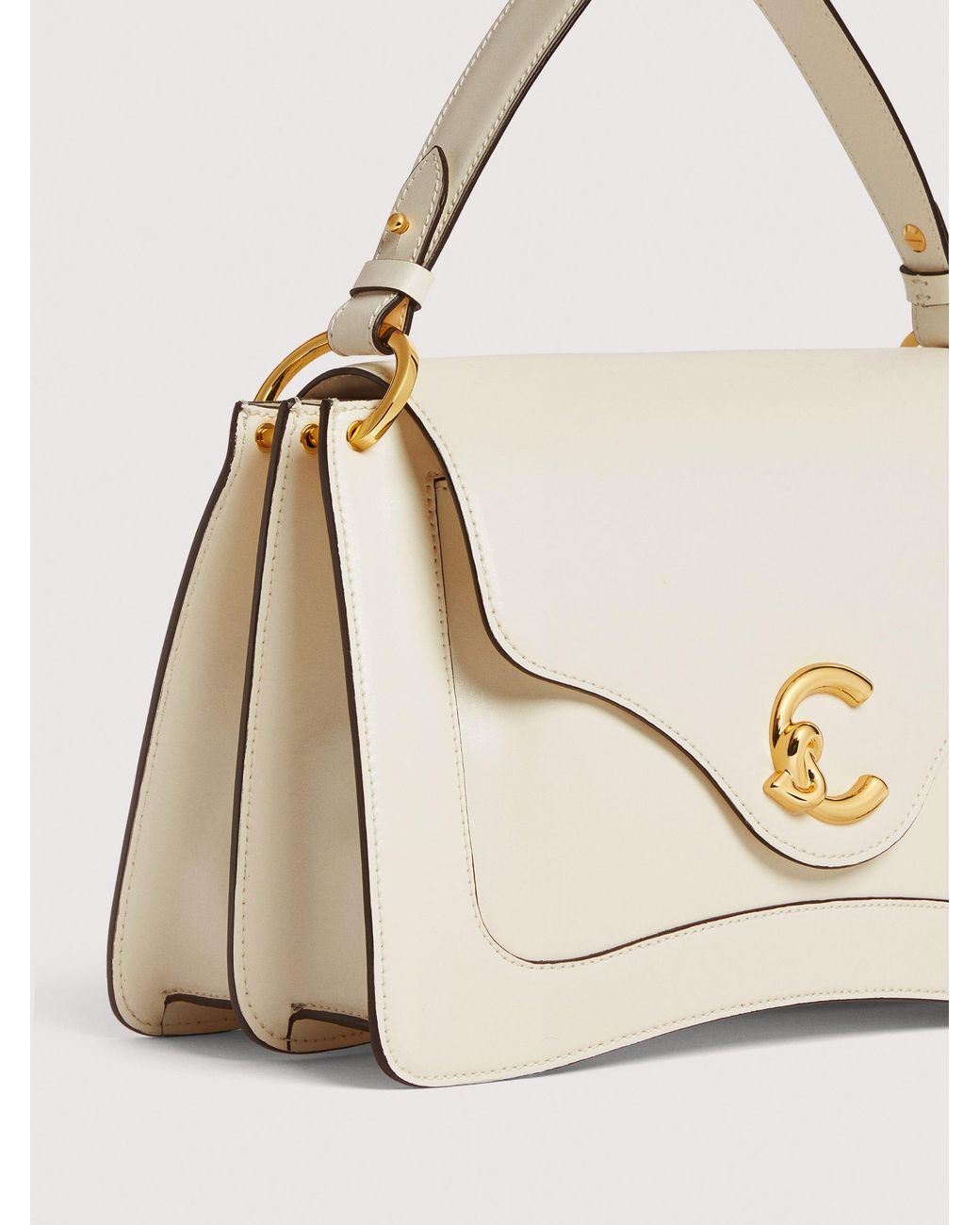 Coccinelle Natural Smooth Calf Leather Handbag C-Me Medium