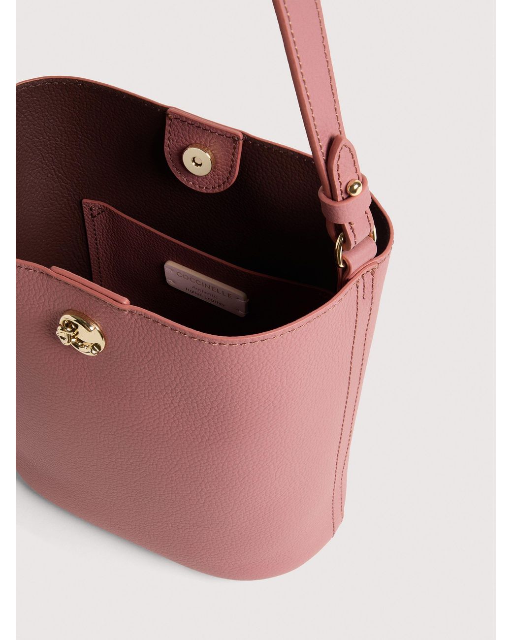 Coccinelle Pink Grained Leather Minibag Nikla Mini
