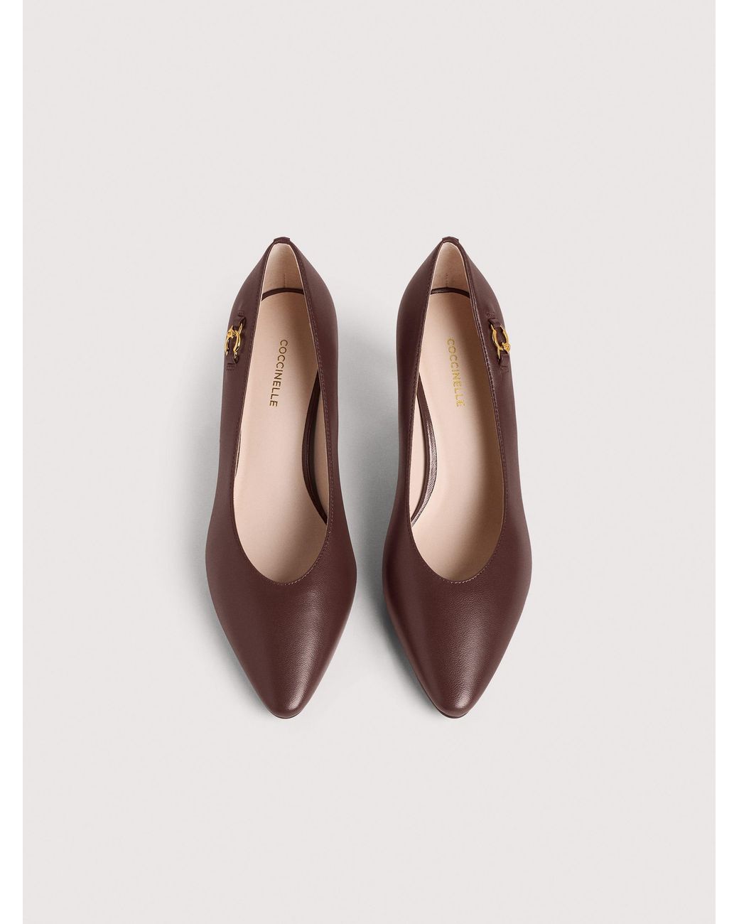 Coccinelle Brown Smooth Leather Pumps C-Look