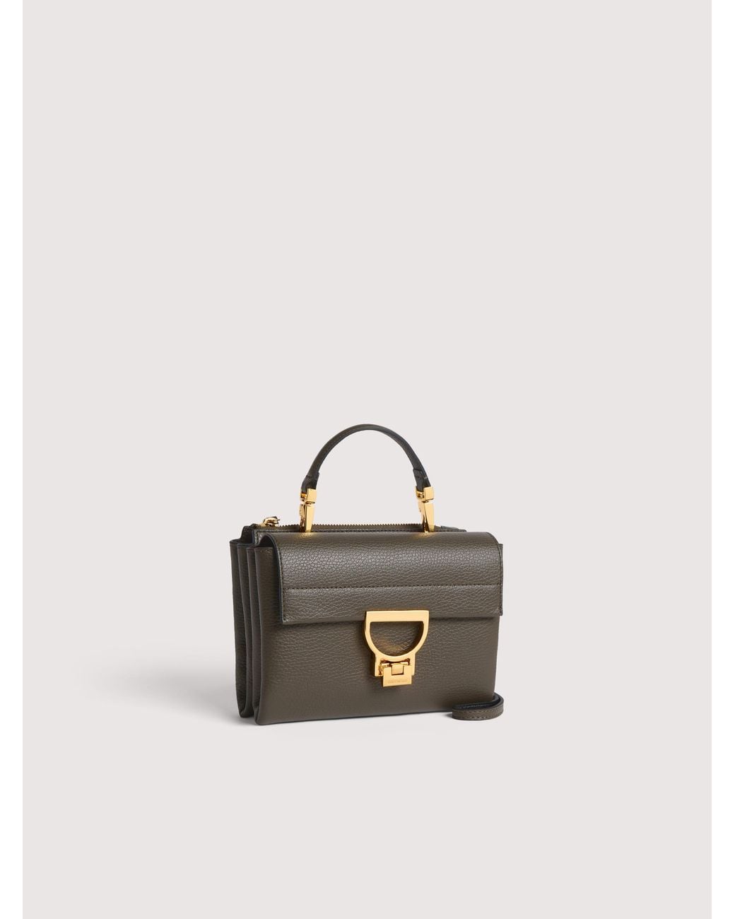 Coccinelle Natural Grained Leather Handbag Arlettis Small