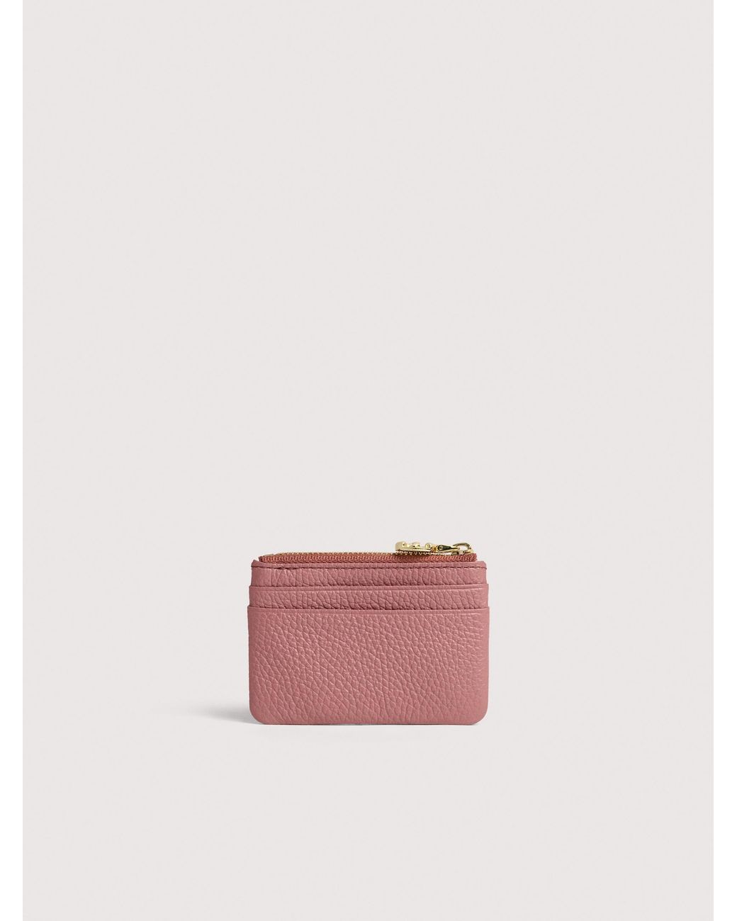 Coccinelle Pink Grained Leather Card Holder C-Me Small