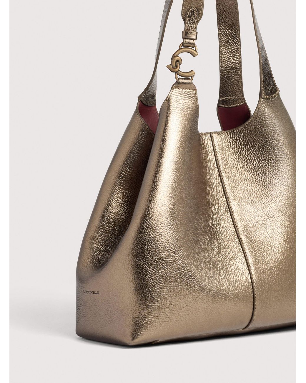 Coccinelle Natural Grained Leather Tote Bag C-Easy Large
