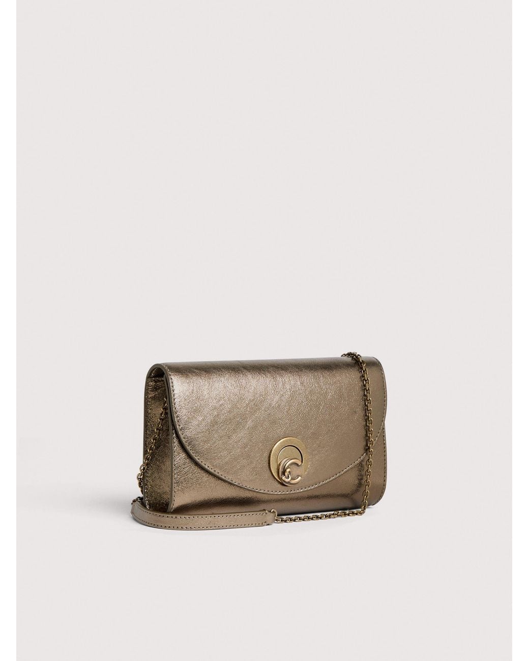 Coccinelle Natural Smooth Leather Clutch Bag Nikla Small