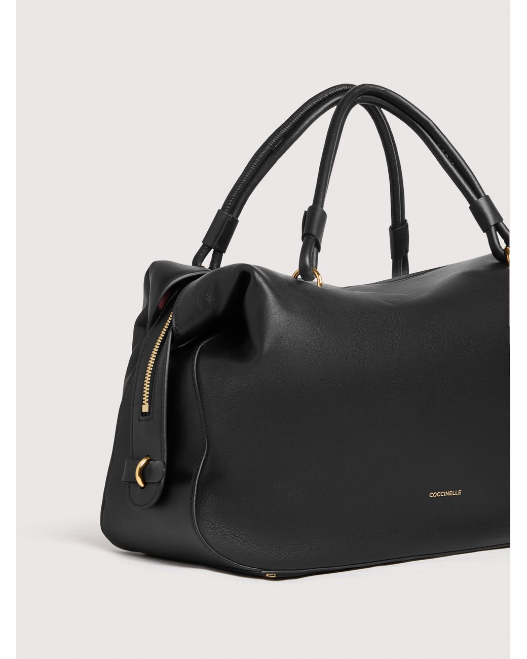 Coccinelle Black Smooth Leather Handbag Lizzie Medium
