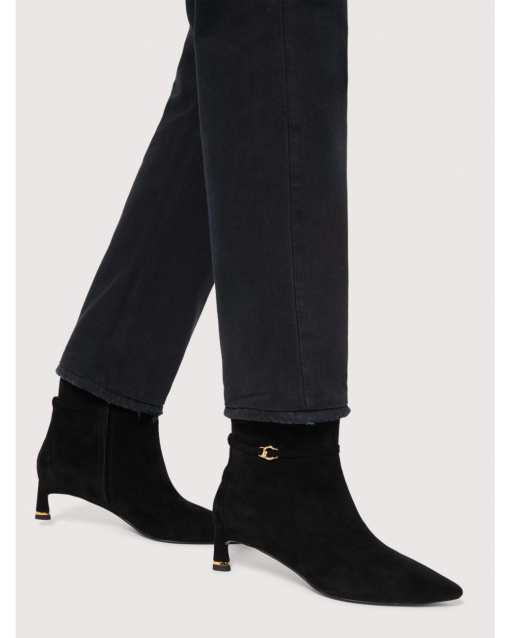 Coccinelle Black Suede Ankle Boots C-Look