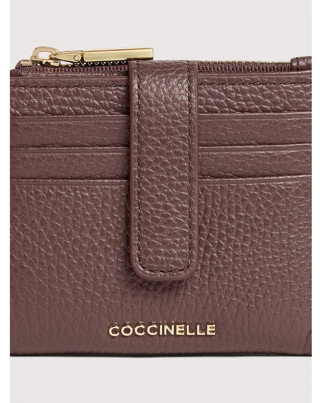 Coccinelle Multicolor Small Grained Leather Wallet Metallic Medium