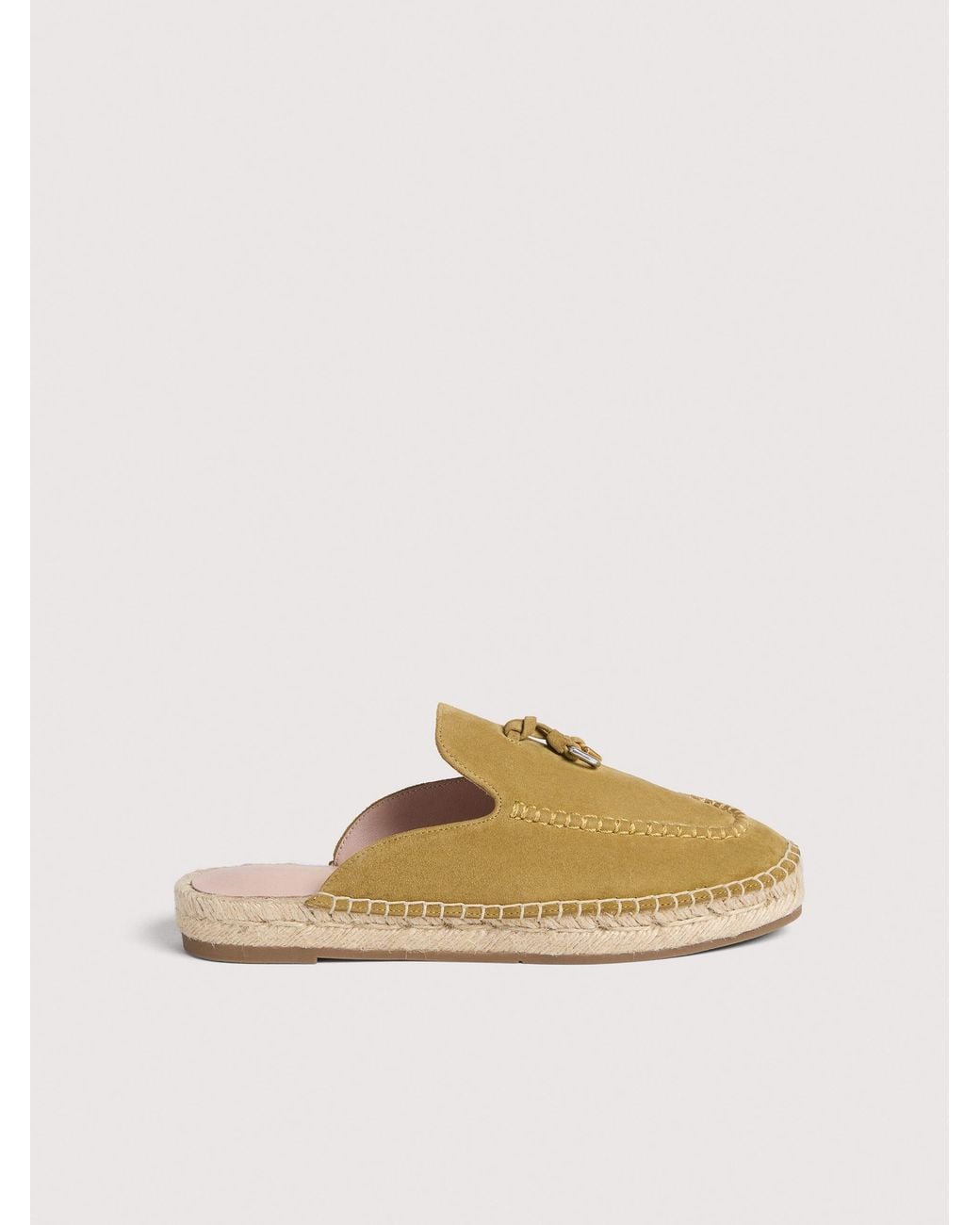 Coccinelle Natural Suede Espadrille Clogs Loop