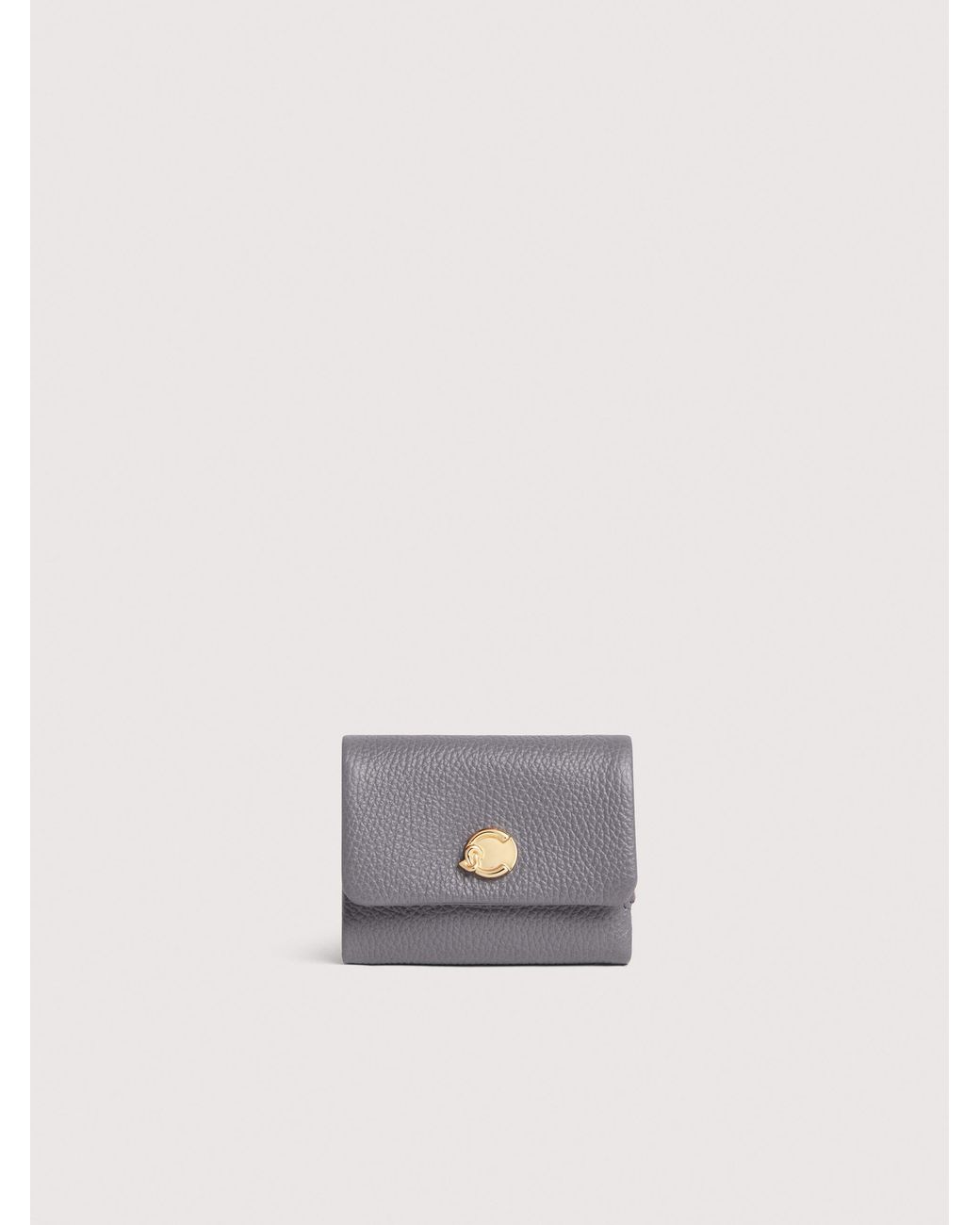 Coccinelle White Grained Leather Wallet C-Me Softy Small