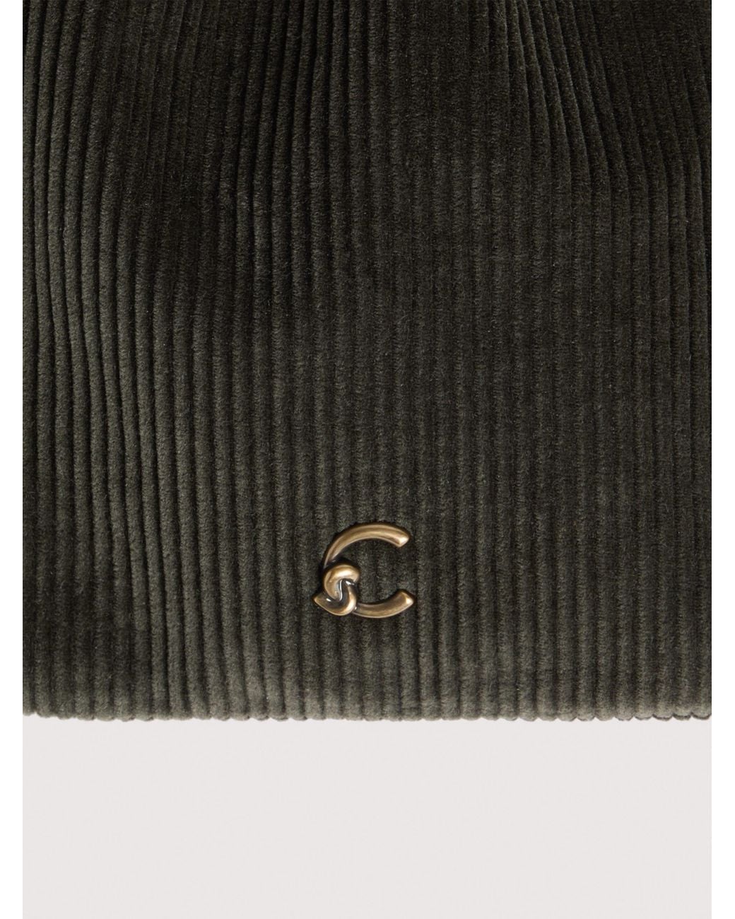 Coccinelle Black Corduroy Fabric Key Ring Pouch C-Me Pouch