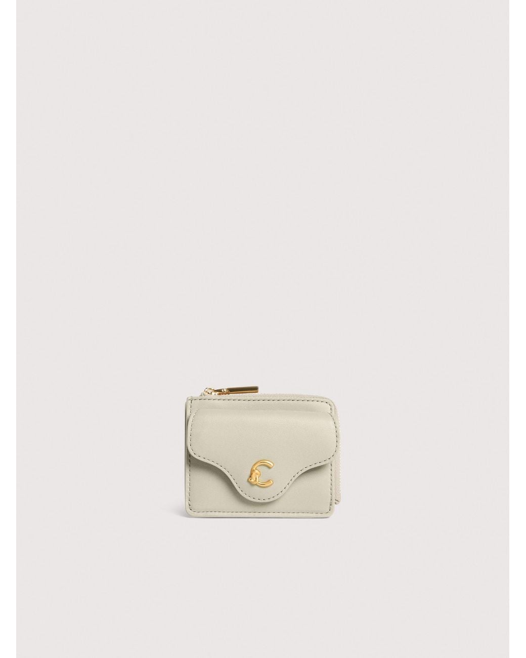Coccinelle Natural Smooth Leather Card Holder C-Me Small