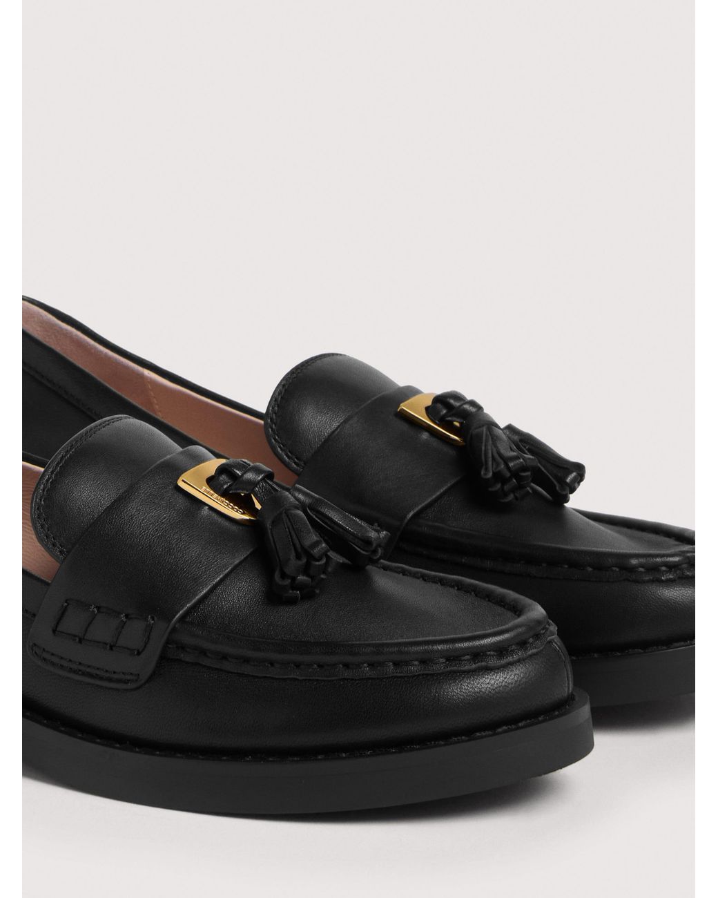 Coccinelle Black Smooth Leather Loafers Beat