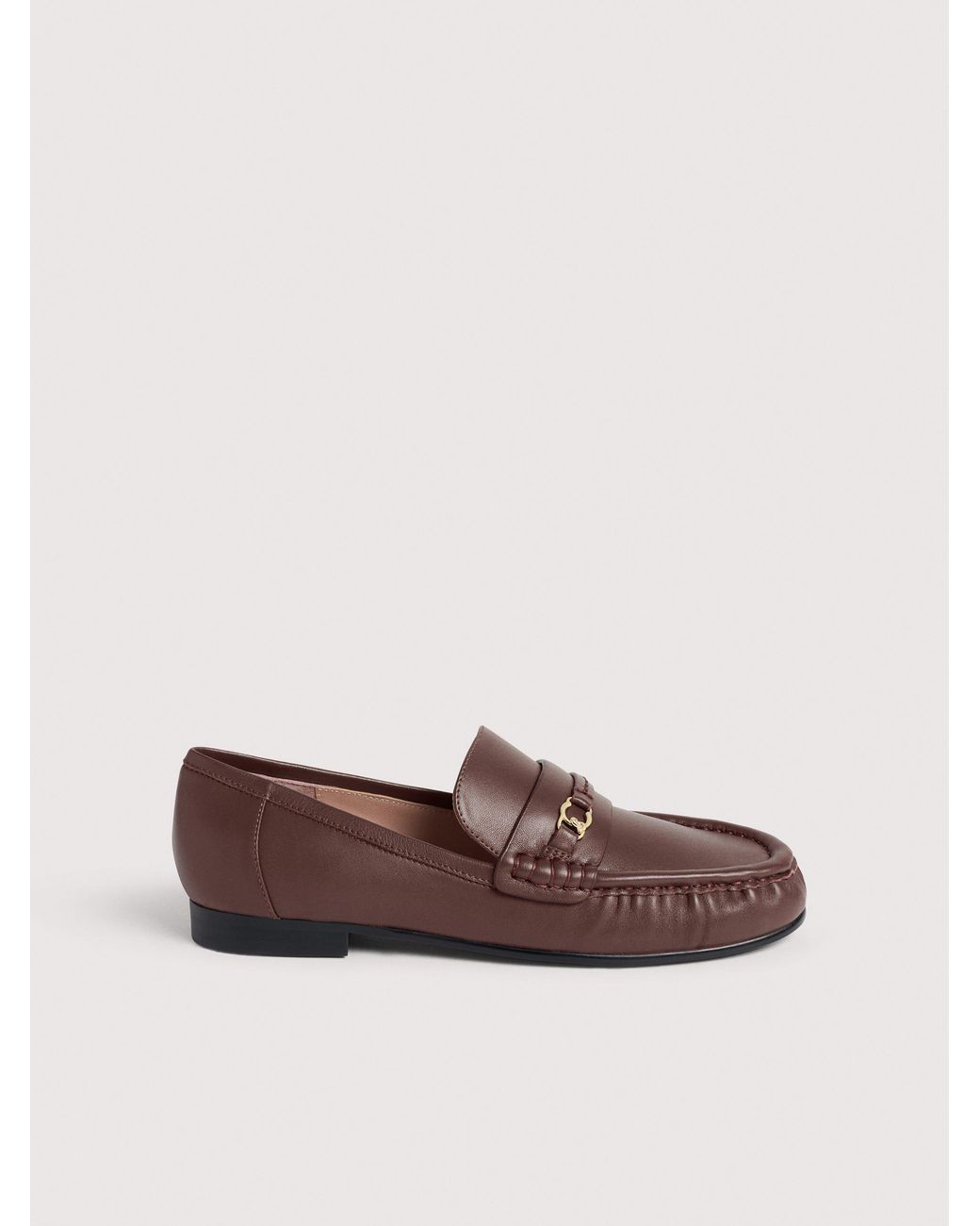 Coccinelle Brown Smooth Leather Loafers C-Easy