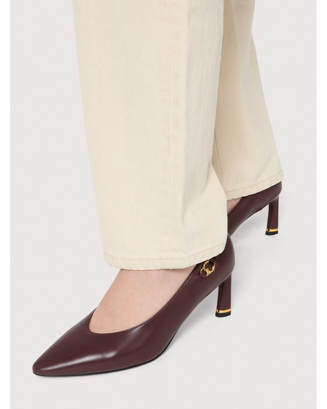 Coccinelle Black Smooth Leather Pumps C-Look