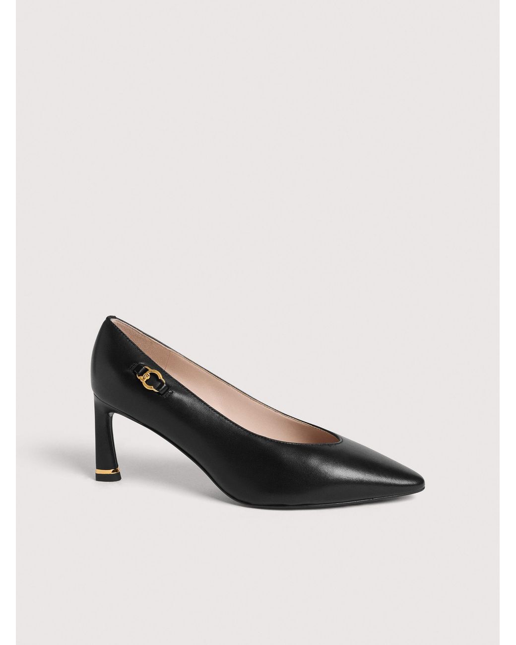 Coccinelle Black Smooth Leather Pumps C-Look