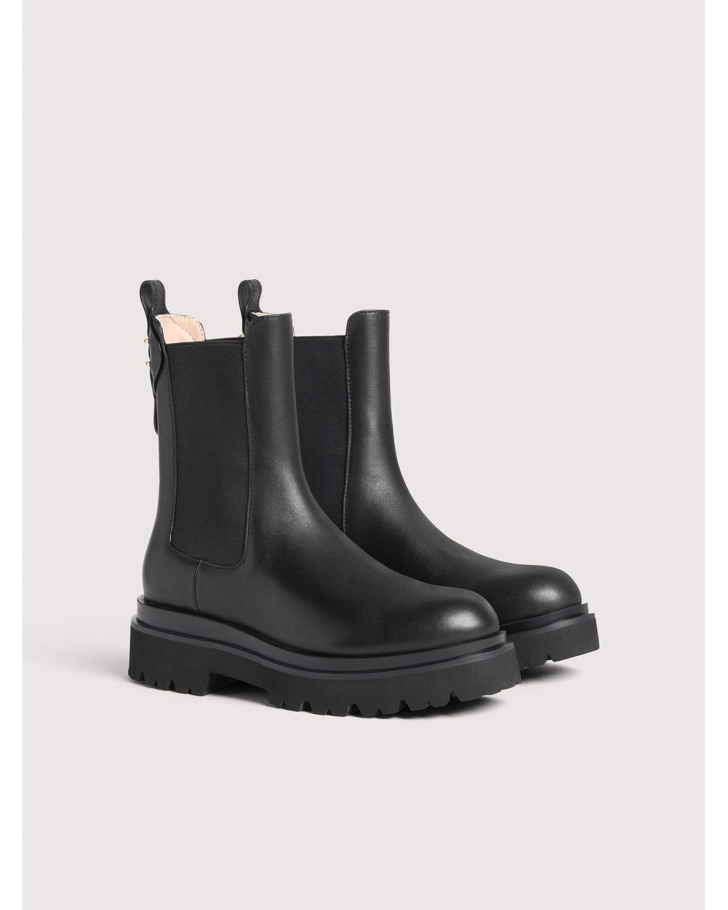Coccinelle Black Cowhide-Effect Smooth Leather Ankle Boots Mavery
