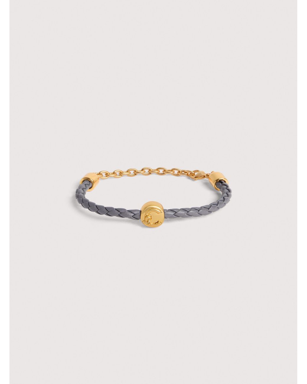 Coccinelle Natural Grained Leather Bracelet C-Me Sphere