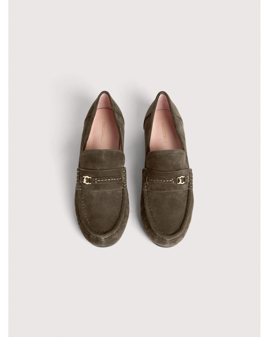 Coccinelle Brown Suede Loafers C-Easy