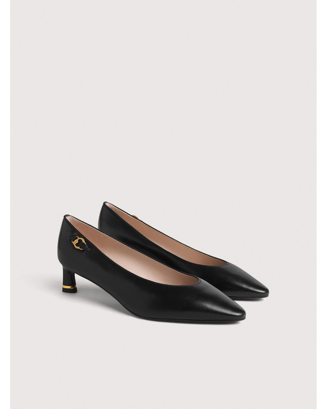 Coccinelle Black Smooth Leather Pumps C-Look