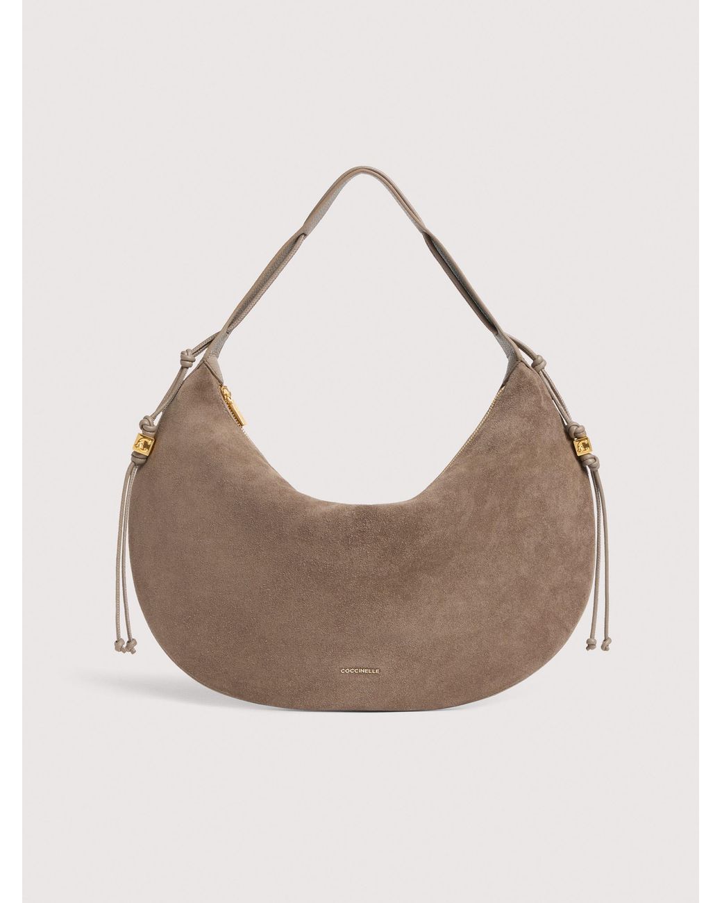 Coccinelle Gray Suede Shoulder Bag Thess Large