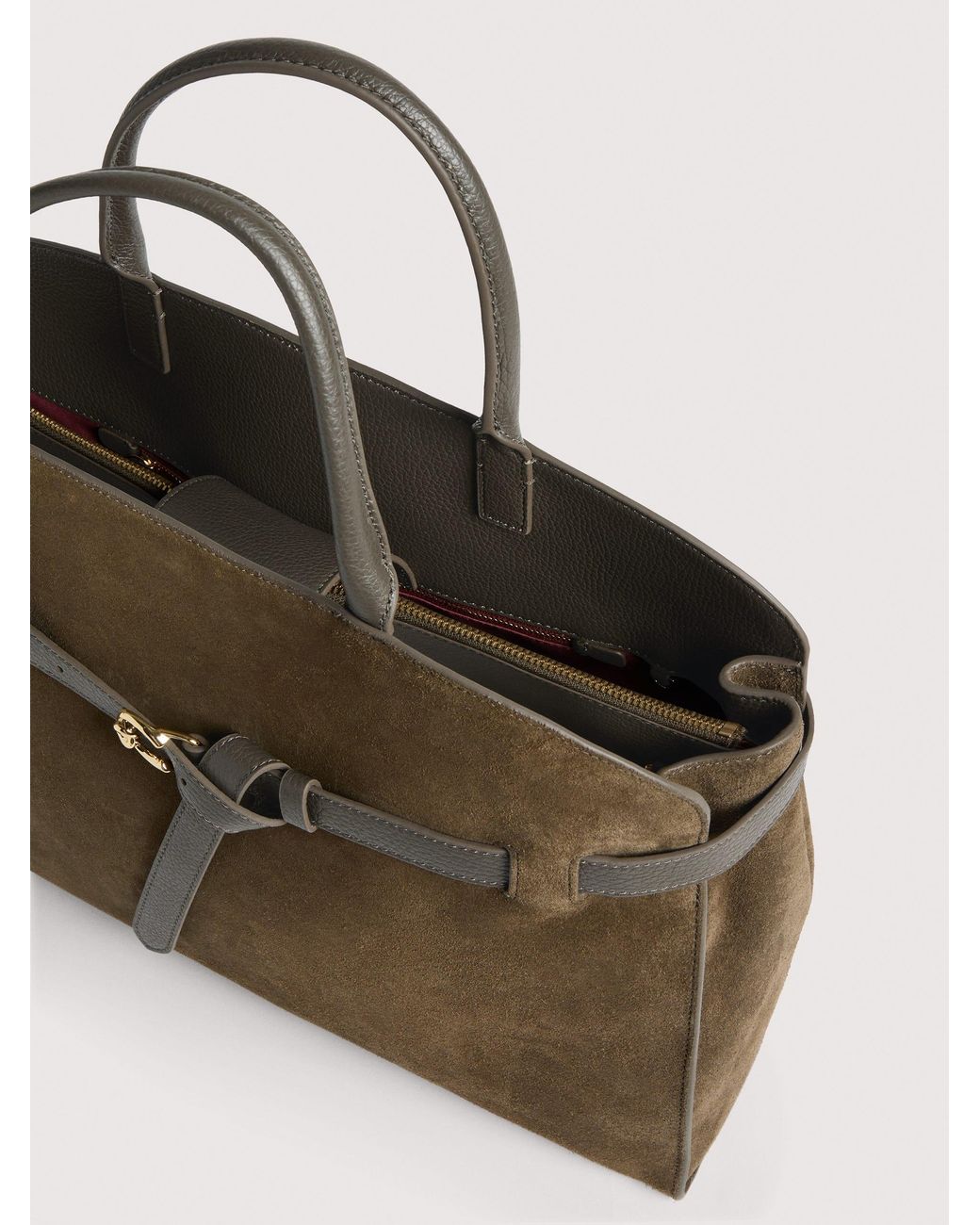 Coccinelle Multicolor Suede Handbag Sabine Large