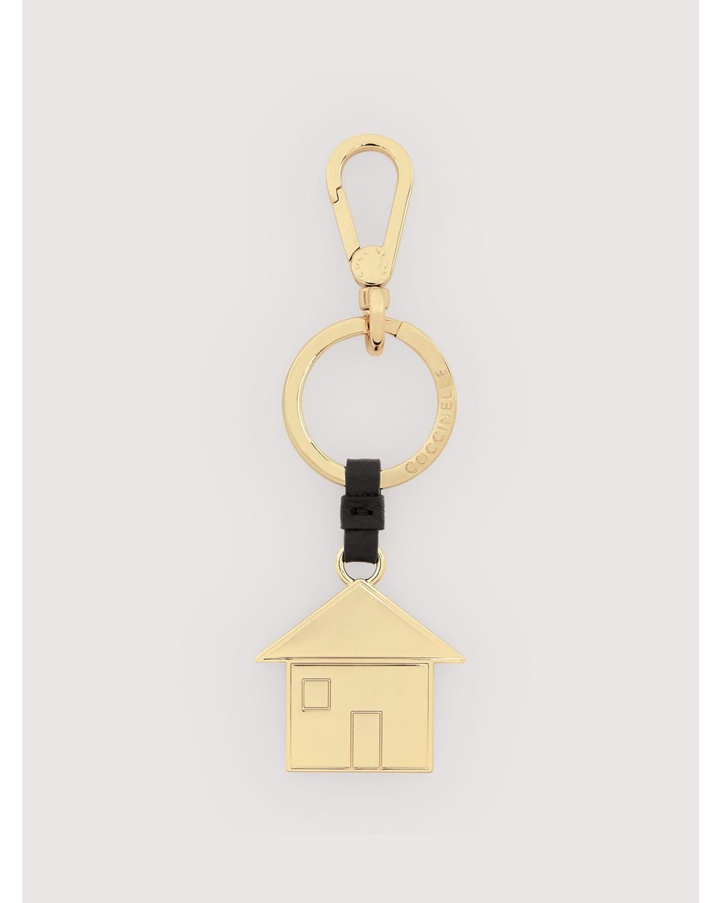 Coccinelle Metallic Leather And Metal Key Ring Basic Metal