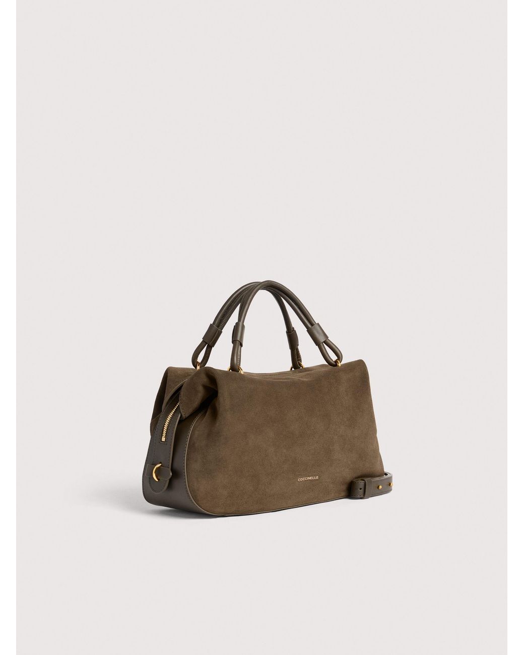 Coccinelle Natural Suede Handbag Lizzie Small