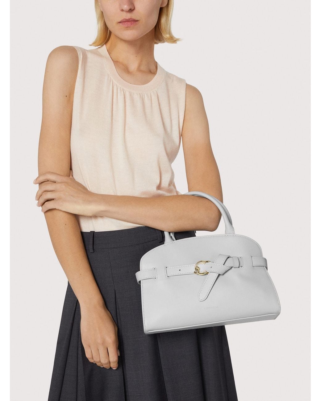 Coccinelle Black Smooth Leather Handbag Sabine Small