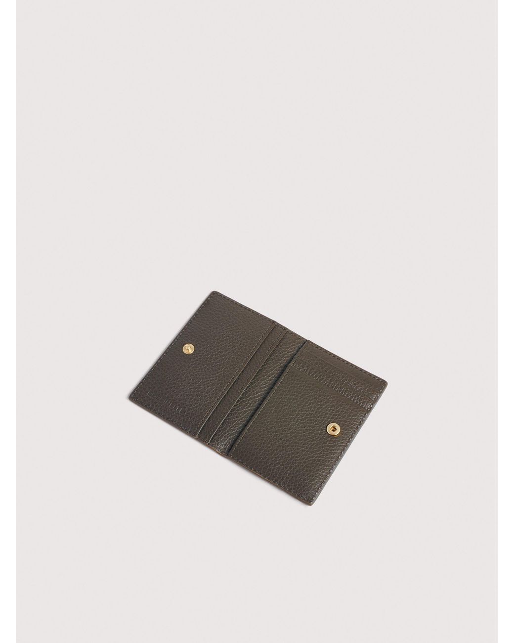 Coccinelle White Grained Leather Card Holder Metallic Small