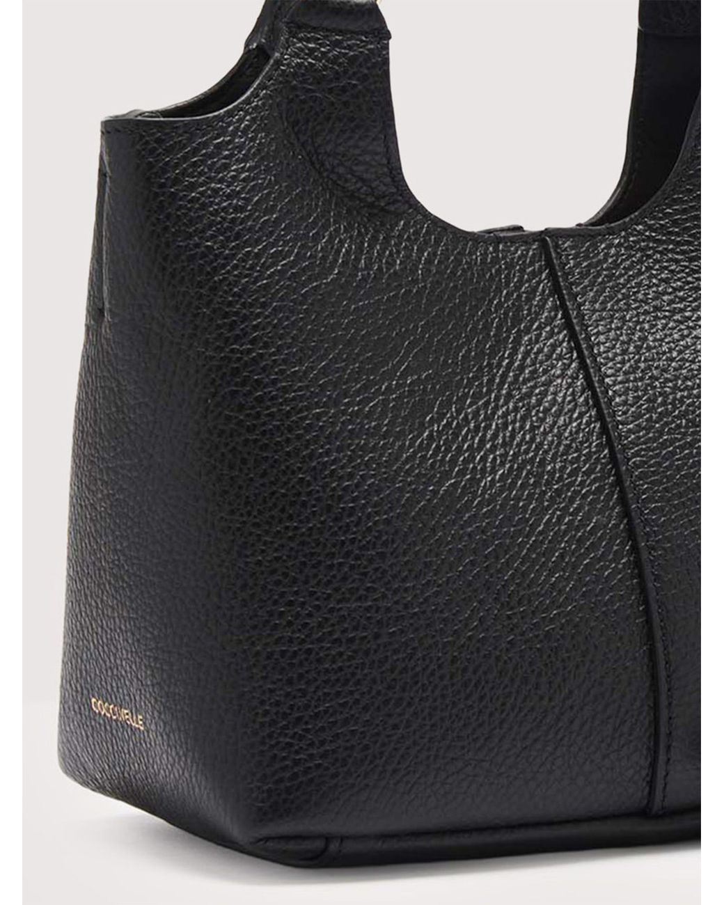 Coccinelle Black Grained Leather Handbag C-Easy Small
