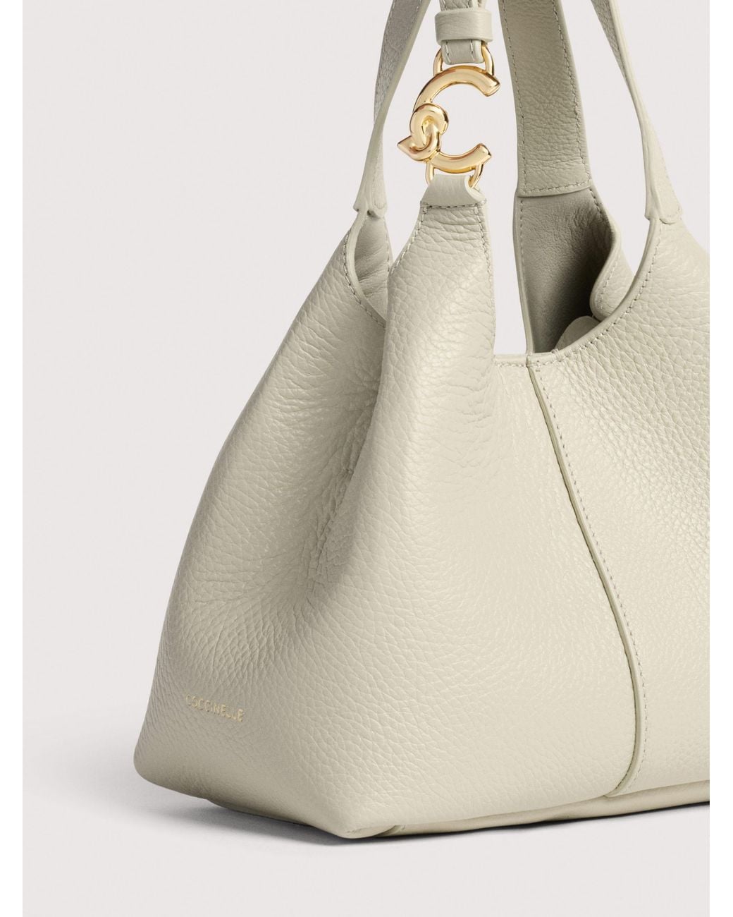 Coccinelle Natural Grained Leather Handbag C-Easy Small