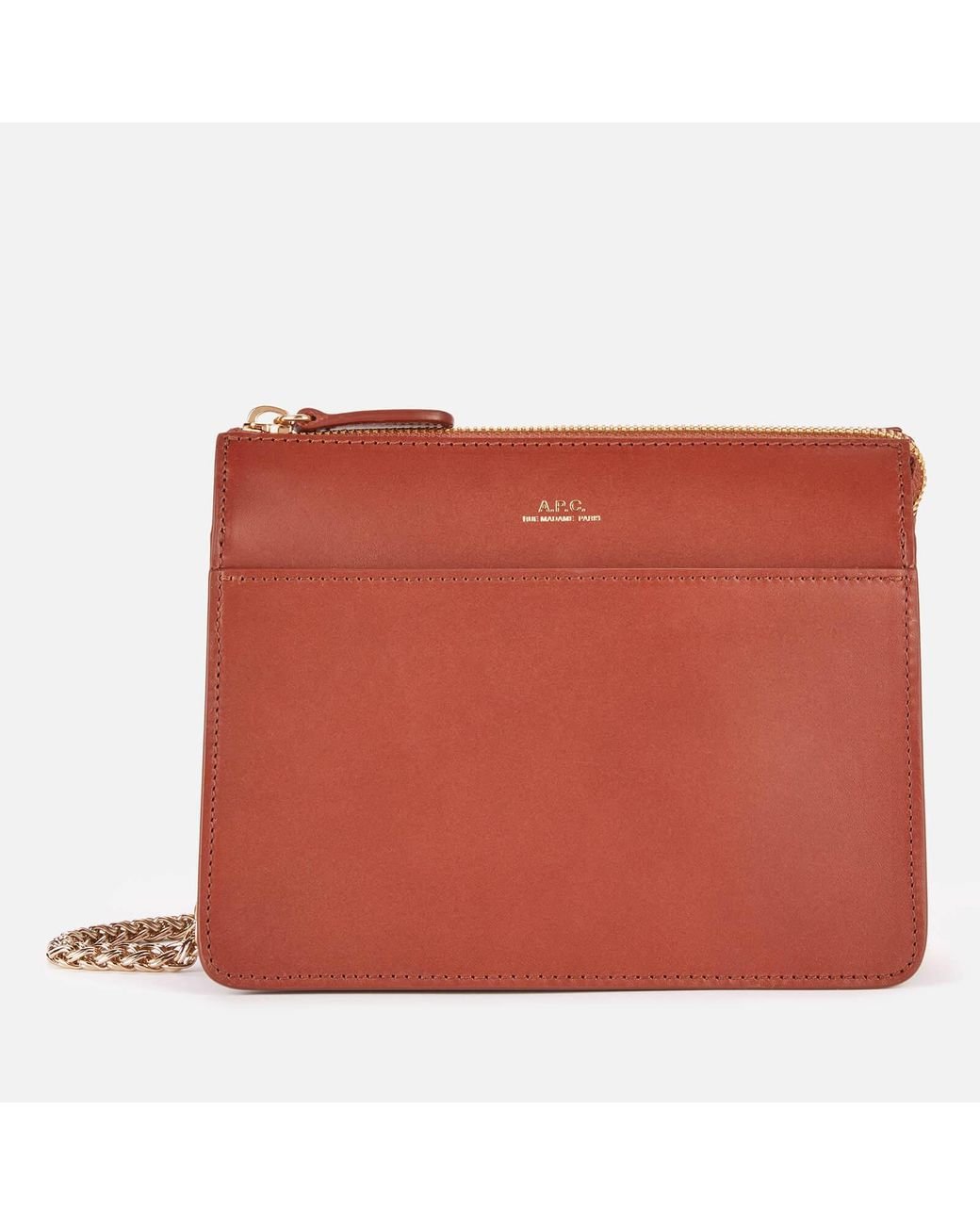 Ella leather crossbody bag APC Red in Leather - 31502372