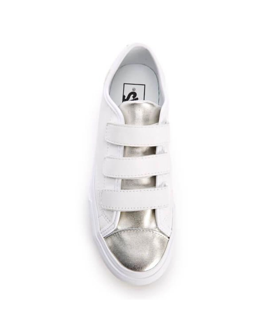 Vans Women's Prison Issue 2 Tone Leather Double Velcro Trainers in White |  Lyst