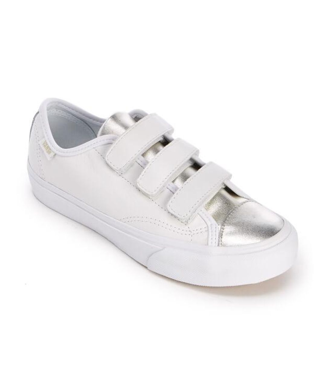 Vans Women's Prison Issue 2 Tone Leather Double Velcro Trainers in White |  Lyst