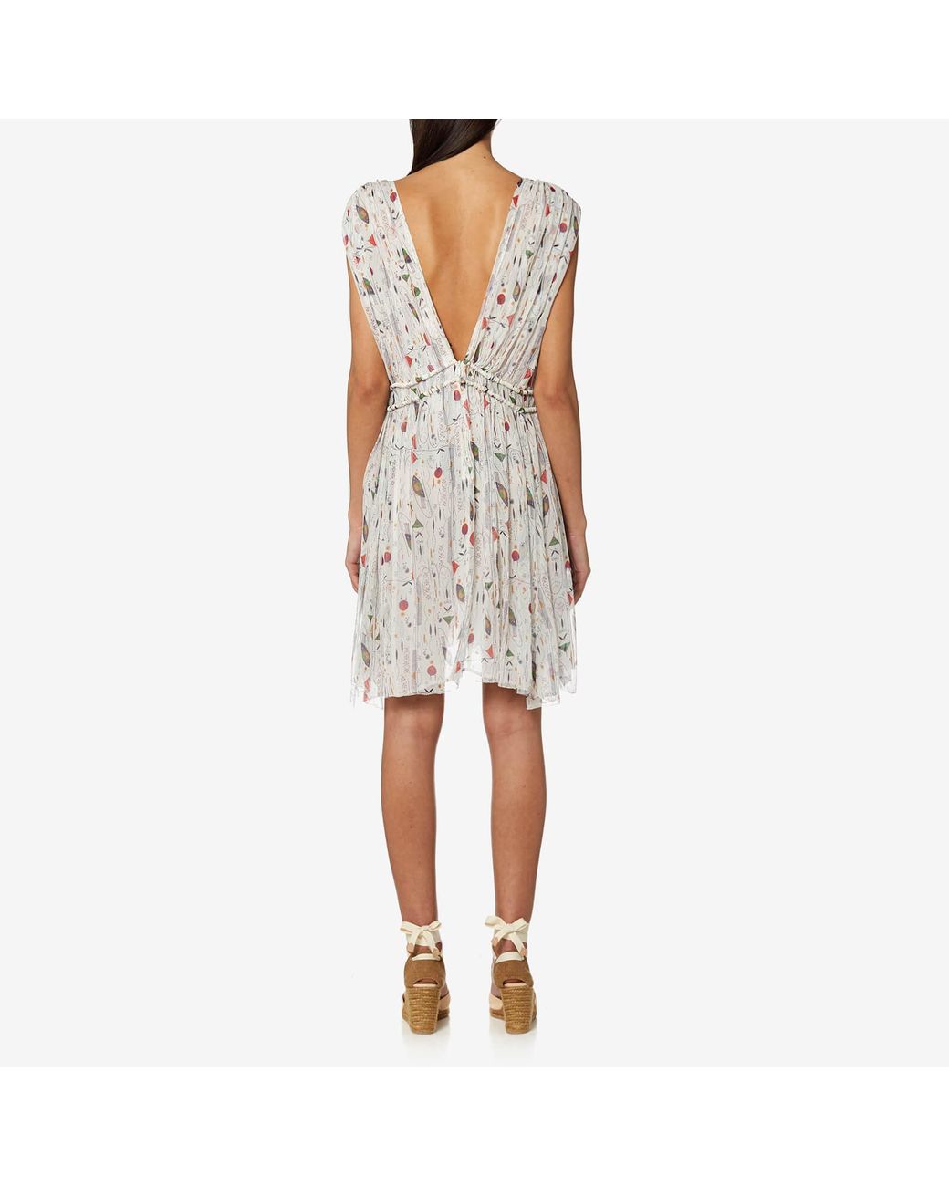 Isabel Marant Etoile Estelle Printed Chiffon Silk Short Dress | Lyst Canada