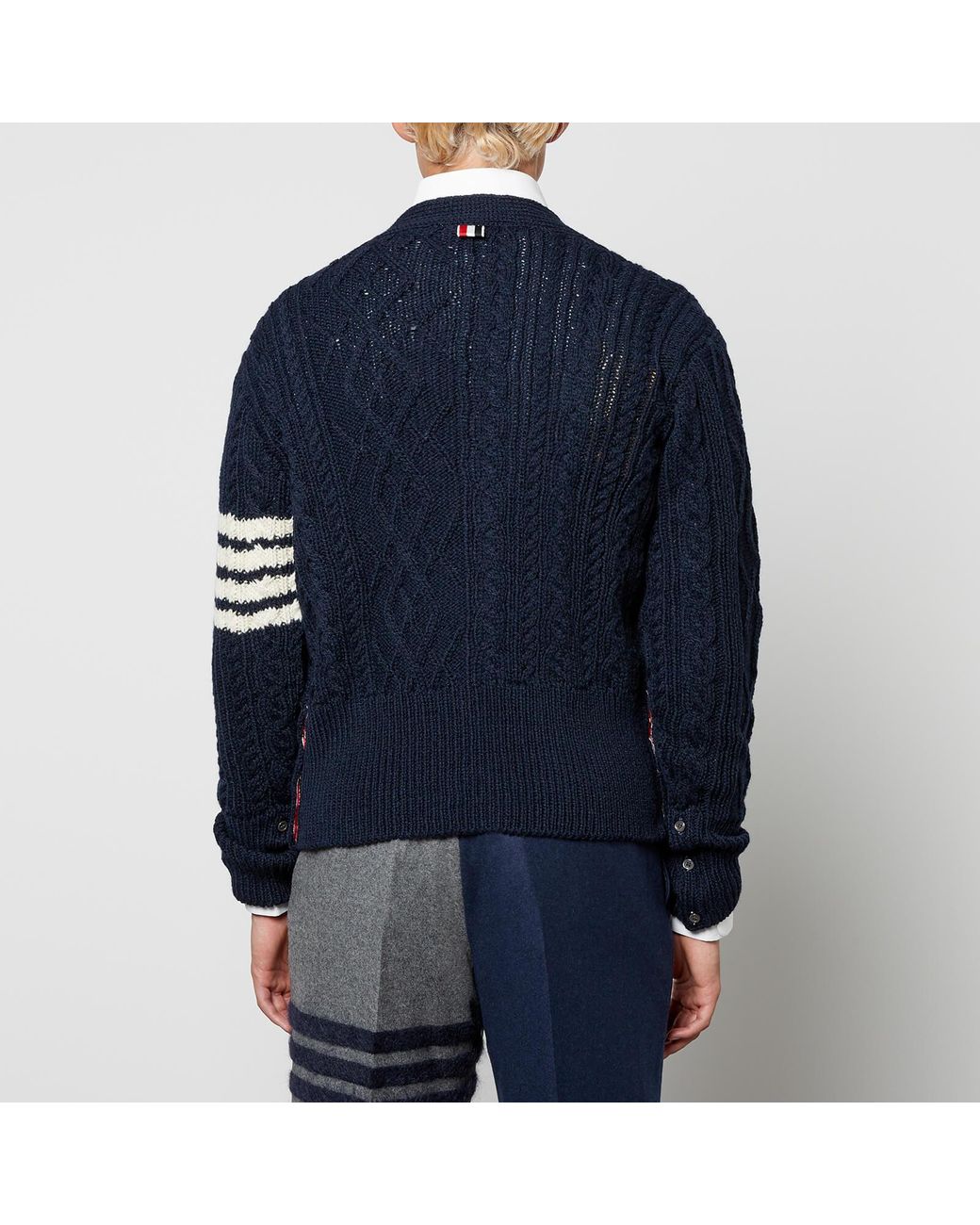 Thom Browne Cable-knit Donegal Wool And 