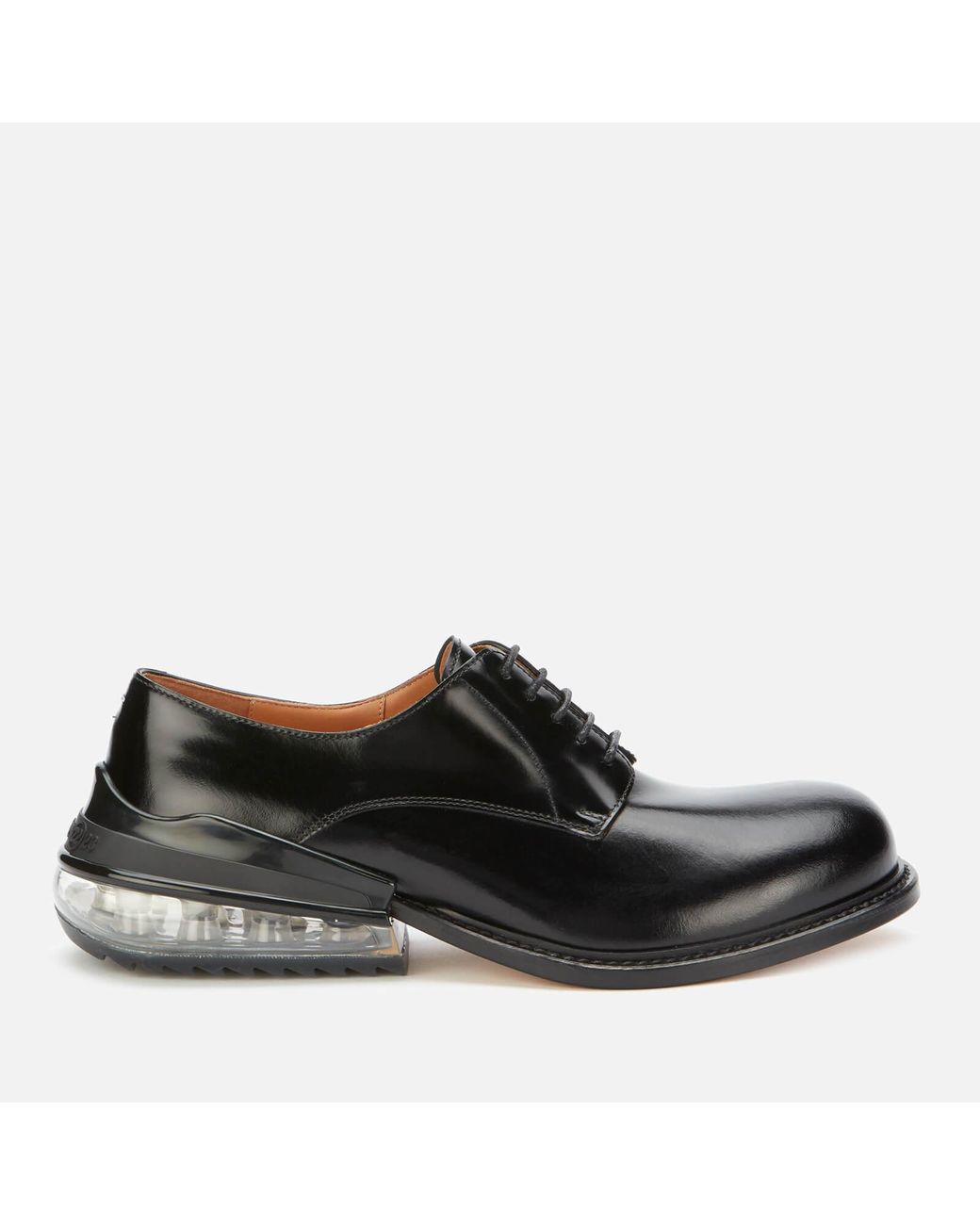 Maison Margiela Airbag Heel Leather Lace Up Derby Shoes in Black for