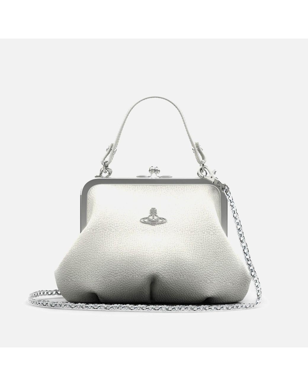 Vivienne Westwood Granny Faux Leather Frame Purse in White | Lyst