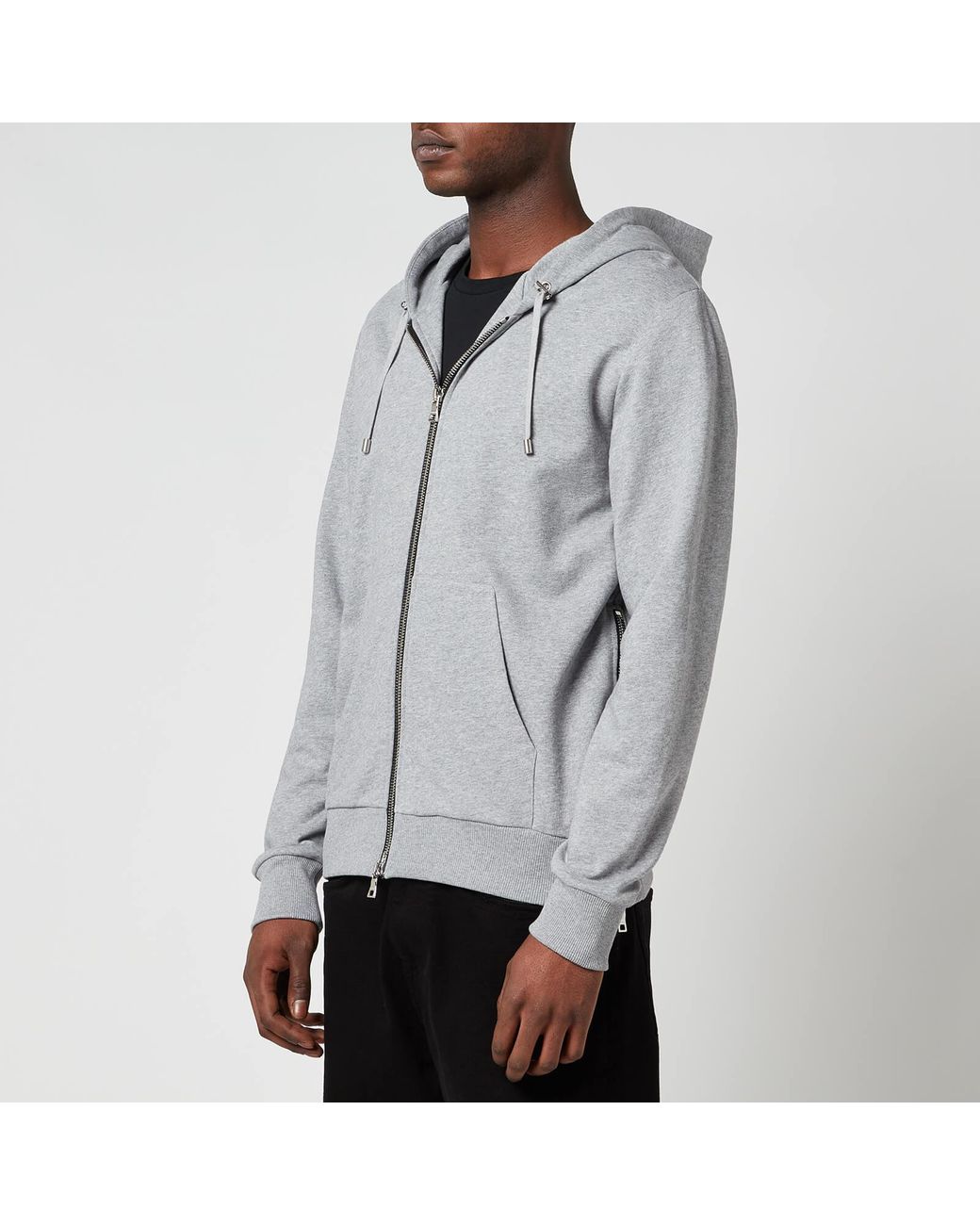 Balmain Monogram Zip Hoodie Sweatshirt