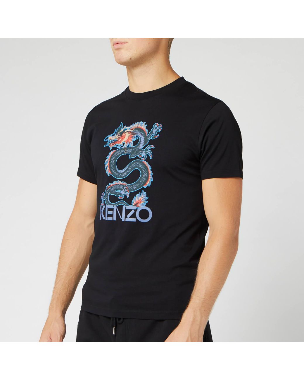 KENZO Dragon Slim T-shirt in Black for Men | Lyst