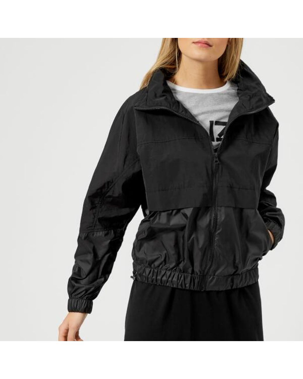 KENZO Women's Nylon Technical Outerwear Mix Jacket in Black 