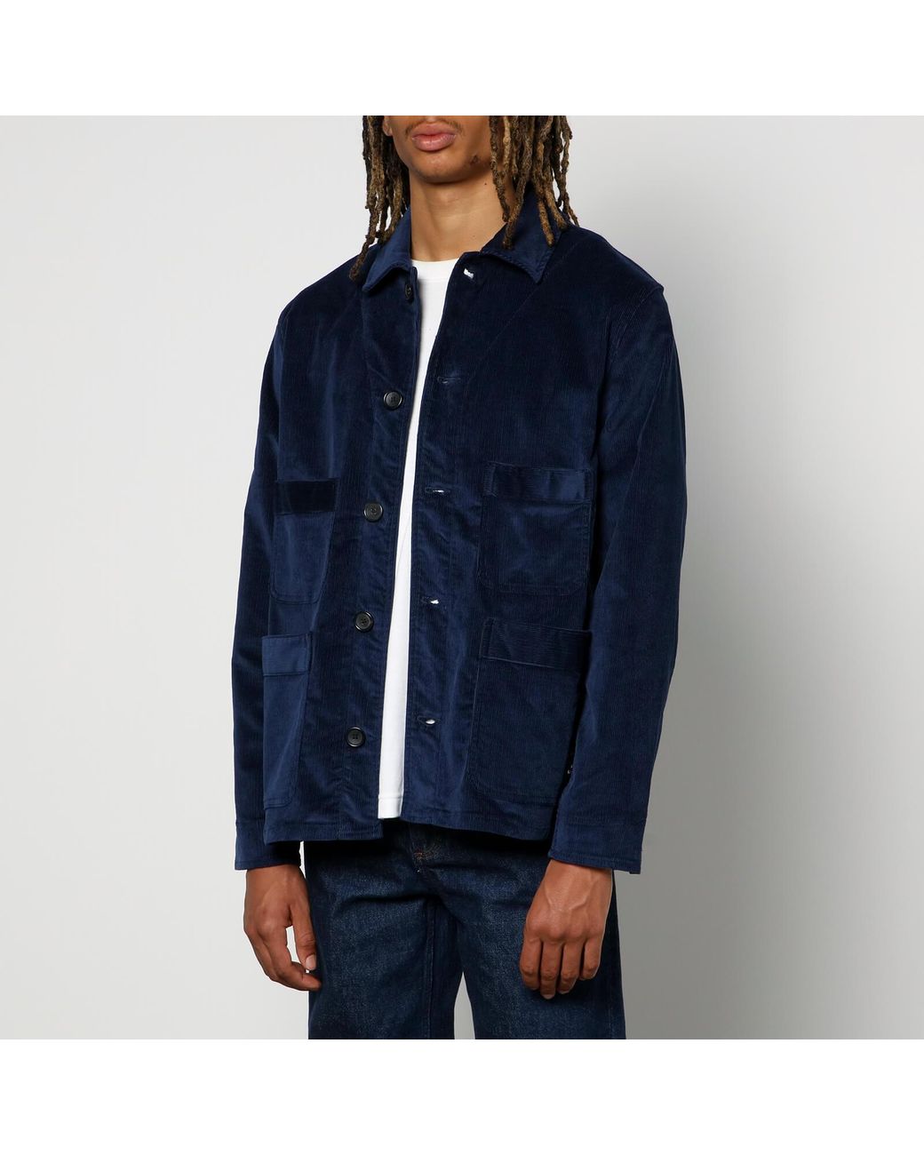 PS by Paul Smith Chore Corduroy Jacket in Blue for Men | Lyst