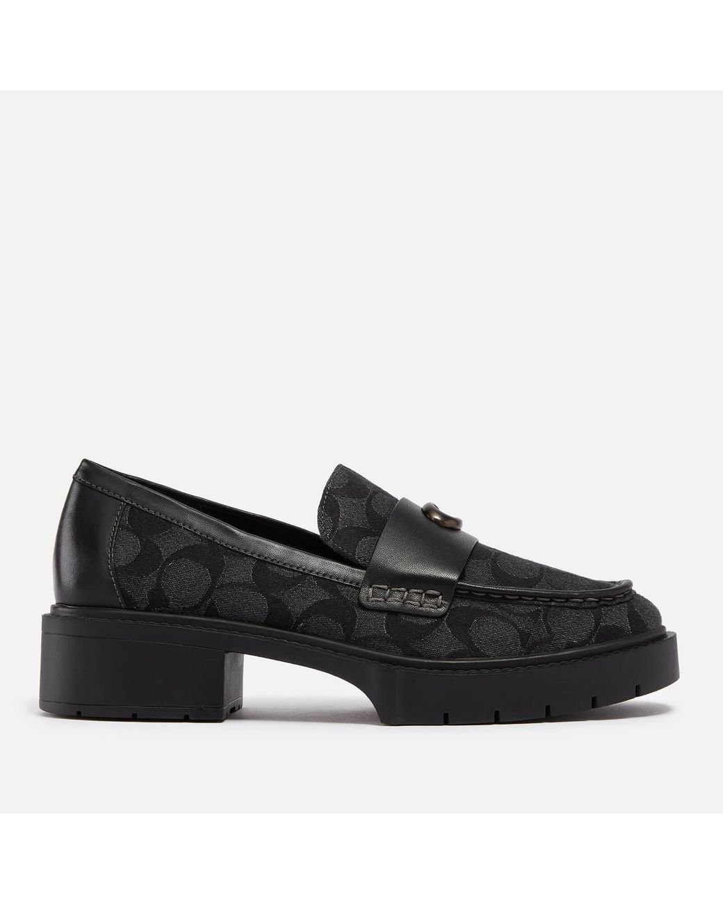 COACH Leah Denim Loafers in Black Lyst